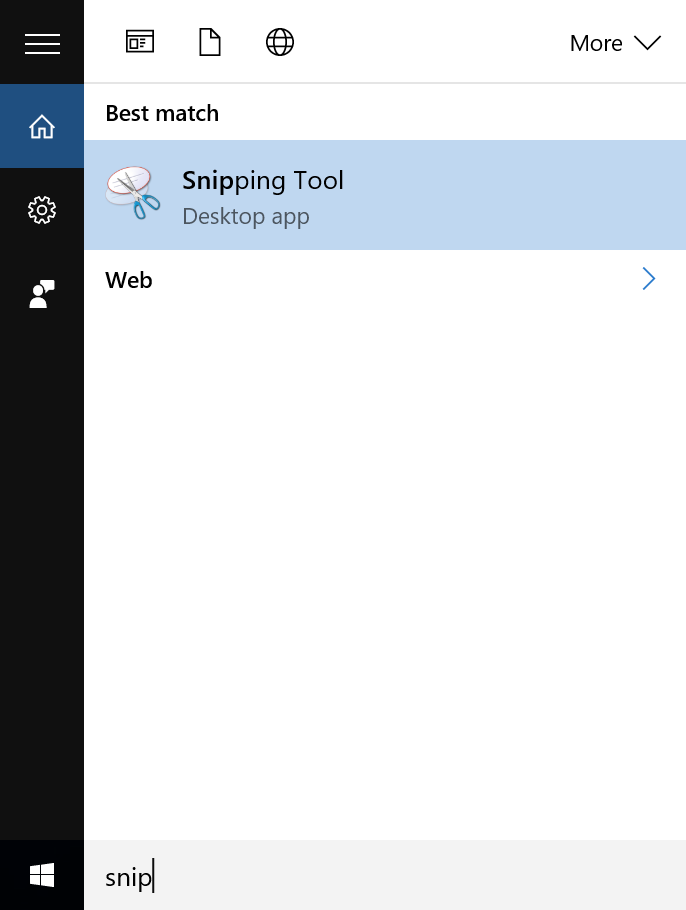How to find snipping tool on windows