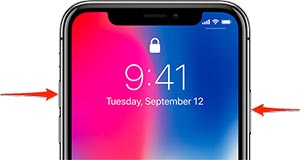 How do I take a screenshot on my iPhone X